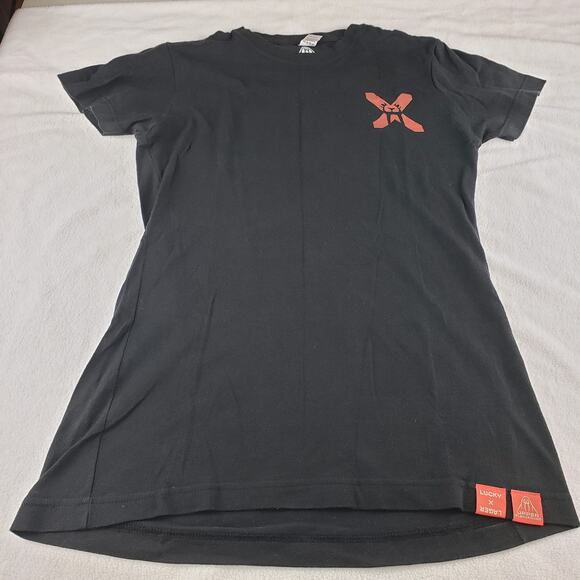 Upper Playground Shirt Womens Small Lucky Lager Black Short Sleeve 100% Cotton - Picture 8 of 8